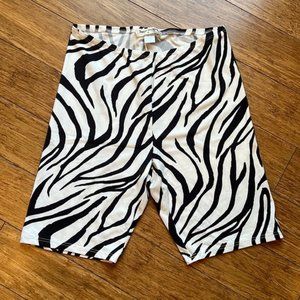 Zebra Biker Shorts